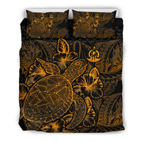 Polynesian Bedding Set - Vanuatu Duvet Cover Set Gold Color - Polynesian Pride