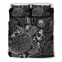 Polynesian Bedding Set - Federated States Of Micronesia Duvet Cover Set Black Color - Polynesian Pride