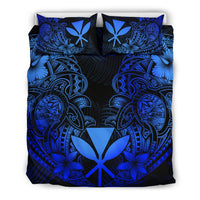 Polynesian Bedding Set - Hawaii (Kanaka Maoli) Duvet Cover Set - Blue Turtle Homeland - Polynesian Pride