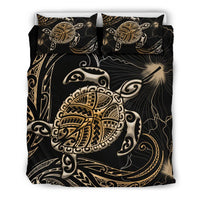 Polynesian Bedding Set Turtle Mix Hibiscus - Gold - Polynesian Pride