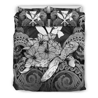 Hawaii Turtle Wave Polynesian Bedding Set - Hey Style Gray Gray - Polynesian Pride