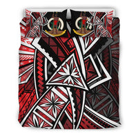 Vanuatu Bedding Set - Tribal Flower Special Pattern Red Color - Polynesian Pride