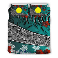 Palau Polynesian Bedding Set - Lizard And Turtle Green - Polynesian Pride