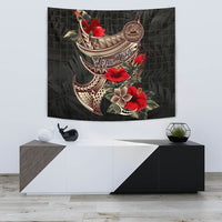 American Samoa Custom Personalised Tapestry - Polynesian Tribal Vintage Style Tapestry Black - Polynesian Pride