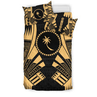 Chuuk States Duvet Cover Set - Gold Tattoo Style - Polynesian Pride