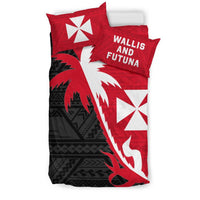 Wallis And Futuna Duvet Cover Set - Wallis And Futuna Coat Of Arms & Coconut Tree - Polynesian Pride