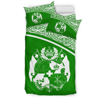 Tonga Duvet Cover Set - Green Curve Style - Polynesian Pride