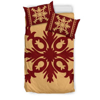 Hawaiian Quilt Pattern Pineaple Nice Bedding Set - Polynesian Pride