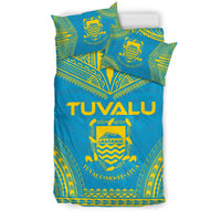 Tuvalu Flag Polynesian Chief Duvet Cover Set - Polynesian Pride