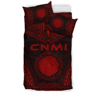 Northern Mariana Islands Polynesian Chief Duvet Cover Set - Red Version - Polynesian Pride