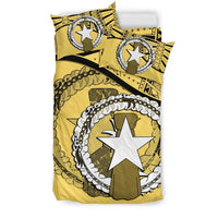 Northern Mariana Islands Duvet Cover Set - Northern Mariana Islands Flag Yellow - Polynesian Pride