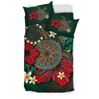 Cook Islands Bedding Set - Green Turtle Tribal - Polynesian Pride