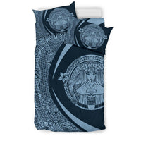 Hawaiian Madame Pele Kanaka Plumeria Polynesian Bedding Set Circle Style - Polynesian Pride