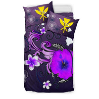 Polynesian Duvet Cover Set - Hawaii Bedding Set Map Turtle Hibiscus - Polynesian Pride