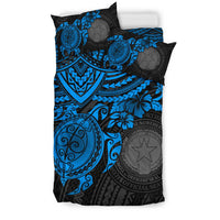 Northern Mariana Islands Polynesian Duvet Cover Set - Blue Turtle - Polynesian Pride