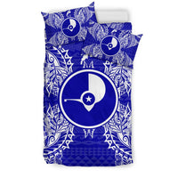 Polynesian Bedding Set - Yap Duvet Cover Set Map Blue - Polynesian Pride