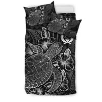 Polynesian Bedding Set - Pohnpei Duvet Cover Set Black Color - Polynesian Pride