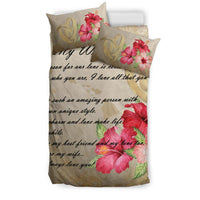 Polynesian Duvet Cover Set - Kanaka Maoli (Hawaiian) Bedding Set Valentine To My Wife Hibiscus - Polynesian Pride