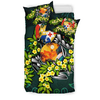 Polynesian Bedding Set - Tonga Duvet Cover Set - Ti Leaf Lei Turtle - Polynesian Pride