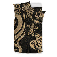 Tonga Polynesian Bedding Set - Gold Tentacle Turtle - Polynesian Pride