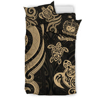 Samoa Polynesian Bedding Set - Gold Tentacle Turtle - Polynesian Pride