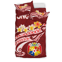 Tonga Bedding Set - Tonga Coat Of Arms With Polynesian Patterns - Polynesian Pride