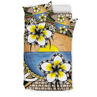 Hawaii Bedding Set - Hawaii Plumeria Pattern Limited Bedding Set - Polynesian Pride