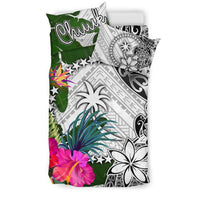 Chuuk Bedding Set White - Turtle Plumeria Banana Leaf - Polynesian Pride