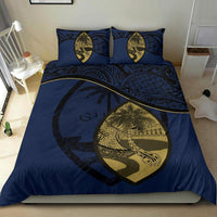 Guam Duvet Cover Set - Guam Flag & Coat Of Arms Blue - Polynesian Pride