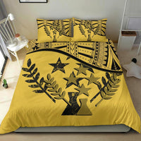 Kosrae Duvet Cover Set - Kosrae Flag Yellow - Polynesian Pride