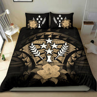 Kosrae Duvet Cover Set - Kosrae Flag & Brown Hibiscus - Polynesian Pride