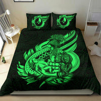 Polynesian Bedding Set - Yap Duvet Cover Set Father And Son Green - Polynesian Pride