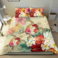 Hawaii Bedding Set - Hawaii Floral Turtle Bedding Set - Beige - Polynesian Pride