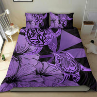Hawaii Turtle Bedding Set Polynesian Hibiscus Art Ver 2.0 Violet AH - Polynesian Pride