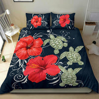 Hawaii Deep Blue Hibiscus Turtle Bedding Set - AH - Mike Style - Polynesian Pride