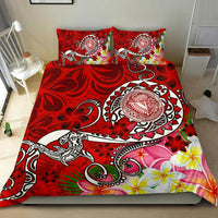 American Samoa Polynesian Bedding Set - Turtle Plumeria (Red) - Polynesian Pride