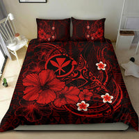 Polynesian Hawaii Kanaka Maoli Bedding Set - Humpback Whale with Hibiscus (Red) - Polynesian Pride
