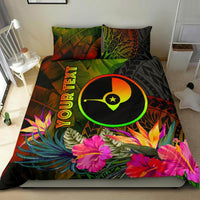YAP Polynesian Personalised Bedding Set - Hibiscus and Banana Leaves - Polynesian Pride