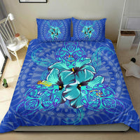 Hawaiian Turtle Hibiscus Polynesian Bedding Set - Blue - Nali Style - AH - Polynesian Pride