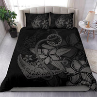 Hawaiian Anchor Plumeria Hamerhead Shark Polynesian Bedding Set - Gray - Polynesian Pride