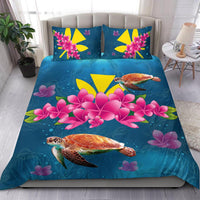 Hawaiian Plumeria Kanaka Turtle Sea Polynesian Bedding Set - Polynesian Pride