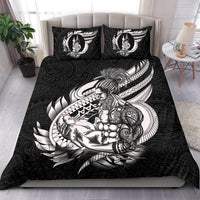 Polynesian Bedding Set - New Caledonia Duvet Cover Set Father And Son Black - Polynesian Pride