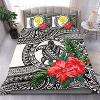 Kanaka Maoli (Hawaiian) Bedding Set - Polynesian Turtle Hibiscus White - Polynesian Pride