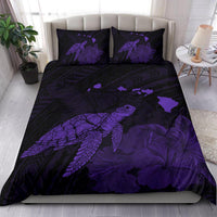 Hawaii Polynesian Hibiscus Turtle Map Bedding Set - AH - Purple - Polynesian Pride