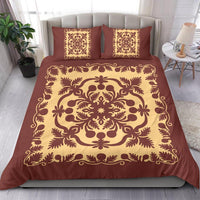 Hawaiian Bedding Set Royal Pattern - Coral - Polynesian Pride