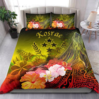 Kosrae Bedding Set - Humpback Whale with Tropical Flowers (Yellow) - Polynesian Pride