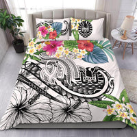Tonga Polynesian Bedding Set - Summer Plumeria (White) - Polynesian Pride