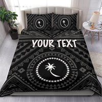 Chuuk Custom Personalised Bedding Set - Chuuk Seal With Polynesian Tattoo Style ( Black) - Polynesian Pride