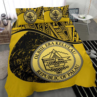 Palau Duvet Cover Set - Palau Coat Of Arms Yellow - Polynesian Pride
