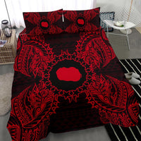 Polynesian Bedding Set - Cook Islands Duvet Cover Set Map Red - Polynesian Pride